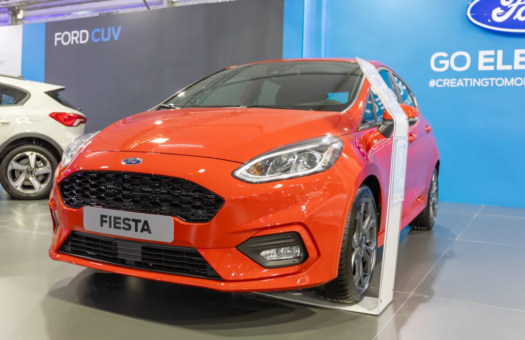 Shot of the front of a Ford Fiesta ST