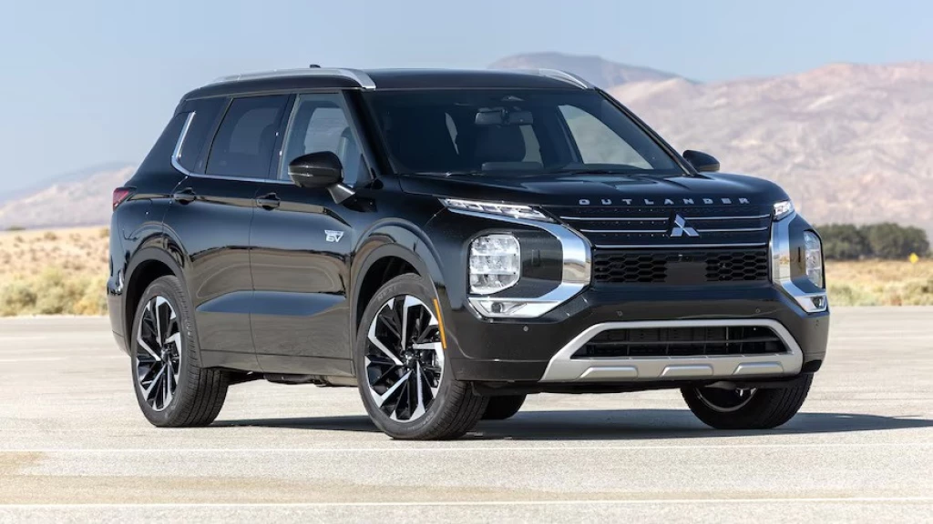 A novated-leased black Mitsubishi Outlander PHEV